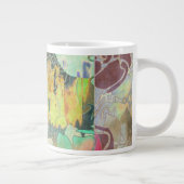 Grande Tasse motif à grunge floral d'art (Droite)