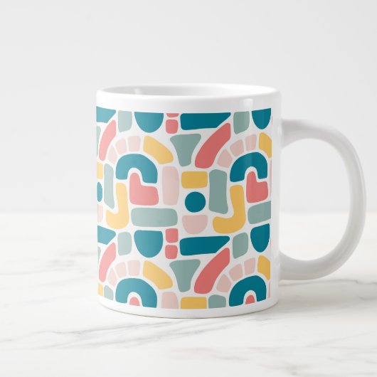 Grande Tasse Motif Abstrait coloré (Droite)