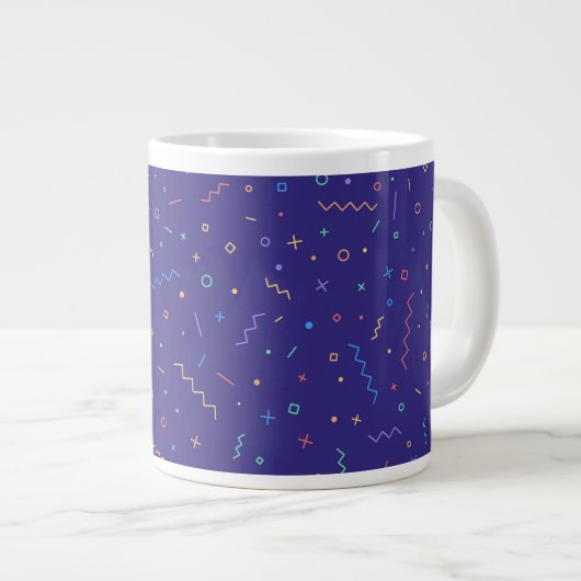 Grande Tasse Motif Abstrait rétro (Devant droit)