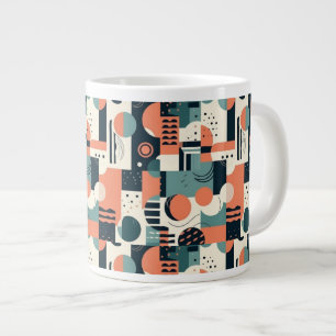 Grande Tasse Motif Abstrait sans fil minimal - géométrique (1)