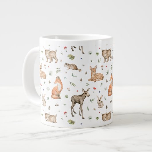 Grande Tasse Motif animal de bois mou (Devant gauche)