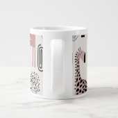 Grande Tasse motif avec de mignons éléphants et des girafes (Dos)
