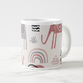 Grande Tasse motif avec de mignons éléphants et des girafes (Devant droit)