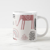 Grande Tasse motif avec de mignons éléphants et des girafes (Droite)