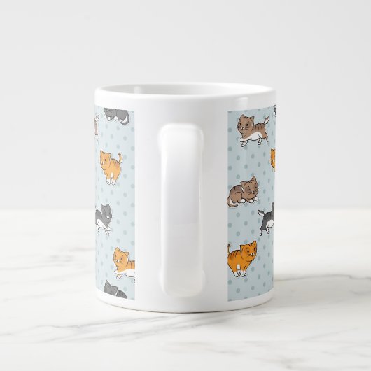 Grande Tasse motif avec des chats drôles (Dos)