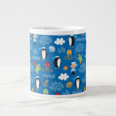 Grande Tasse motif avec le thème de mer (Devant)