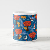 Grande Tasse motif avec les chats et les oiseaux mignons (Devant)