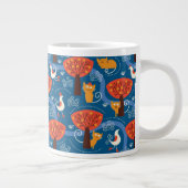 Grande Tasse motif avec les chats et les oiseaux mignons (Droite)