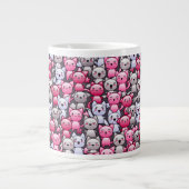Grande Tasse motif avec les chats mignons 2 de griffonnage de (Devant)