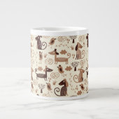 Grande Tasse motif avec les chiens mignons (Devant)