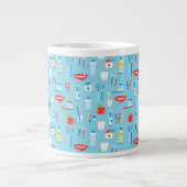 Grande Tasse Motif bleu dentaire (Devant)