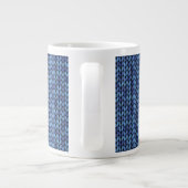 Grande Tasse Motif bleu Knit (Dos)