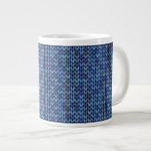 Grande Tasse Motif bleu Knit (Devant droit)