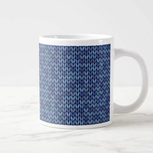 Grande Tasse Motif bleu Knit (Droite)