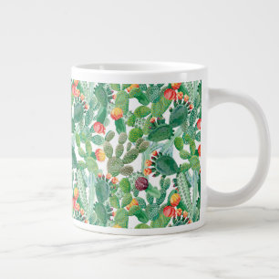 Grande Tasse Motif Cactus aquarelle