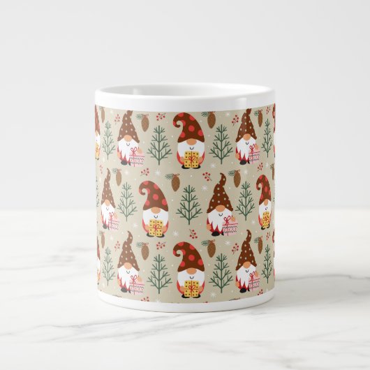 Grande Tasse Motif cadeau Noël Gnomes (Devant)