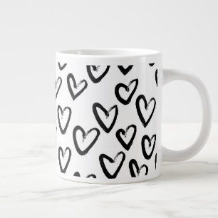 Grande Tasse Motif cardiaque de peinture AVC