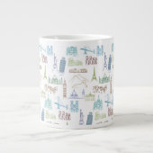 Grande Tasse Motif célèbre des monuments (Devant)