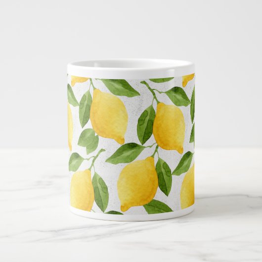 Grande Tasse Motif citrons aquarelle (Devant)