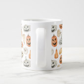 Grande Tasse Motif Citrouille d'aquarelle amusant (Dos)