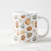 Grande Tasse Motif Citrouille d'aquarelle amusant (Droite)