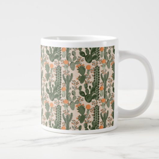 Grande Tasse Motif coloré Cactus (Droite)