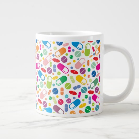 Grande Tasse Motif coloré de drogue néon (Droite)