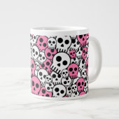 Grande Tasse Motif crâne gothique rose Imprimer (Devant droit)