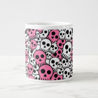 Motif crâne gothique rose Imprimer