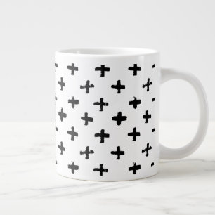 Grande Tasse Motif croisé Black Ink Stoke