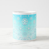 Grande Tasse Motif Crystal Snowflakes (Devant)