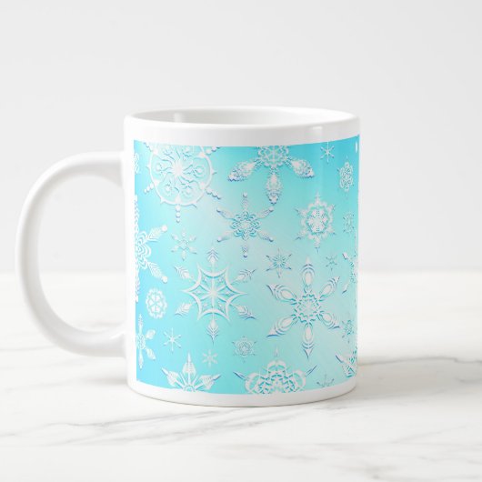 Grande Tasse Motif Crystal Snowflakes (Gauche)