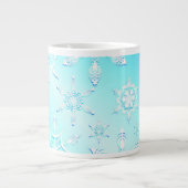 Grande Tasse Motif Crystal Snowflakes (Devant)