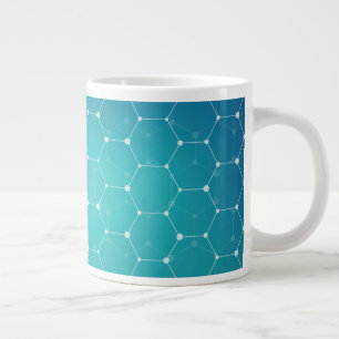 Grande Tasse Motif d'ADN Turquoise bleu