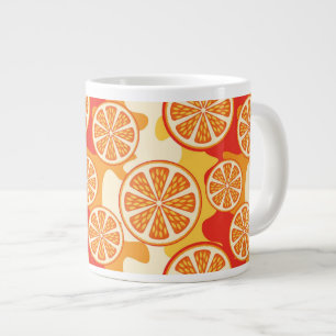 Grande Tasse Motif d'agrumes oranges rétro