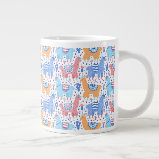 Grande Tasse Motif d'Alpaca aux couleurs vives (Droite)