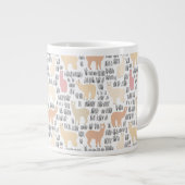 Grande Tasse Motif D'Alpacas (Devant droit)