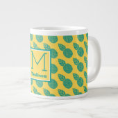 Grande Tasse Motif d'ananas| Monogramme (Devant droit)