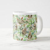 Grande Tasse Motif d'aquarelle tropicale (Devant droit)