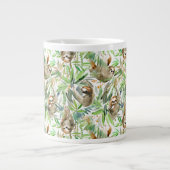 Grande Tasse Motif d'aquarelle tropicale (Devant)