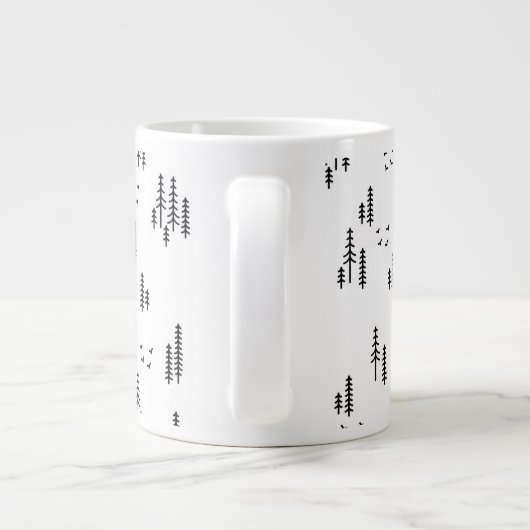 Grande Tasse Motif d'art de Forest Line (Dos)