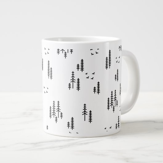 Grande Tasse Motif d'art de Forest Line (Devant droit)