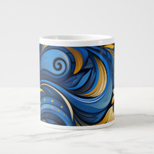 Grande Tasse motif d'art populaire ukrainien