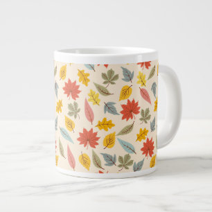 Grande Tasse Motif d'automne feuille colorée