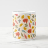Grande Tasse Motif d'automne feuille colorée (Devant)