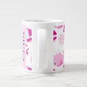 Grande Tasse Motif De Baleines, Baleines Roses, Votre Nom (Dos)