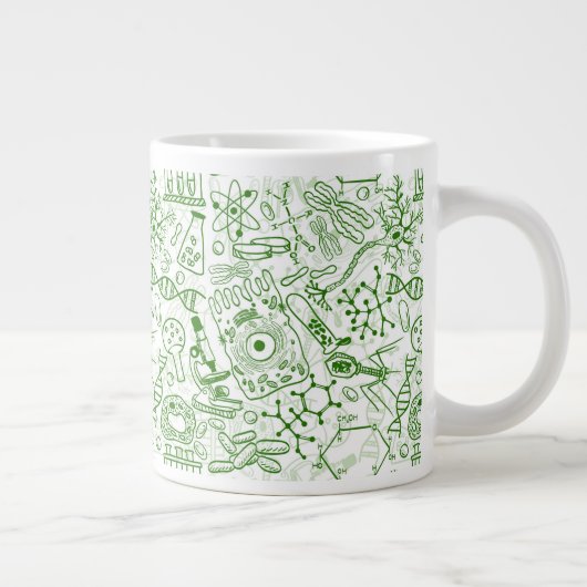 Grande Tasse Motif de biologie verte (Droite)
