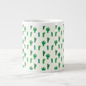 Grande Tasse Motif de cactus vert vif (Devant)