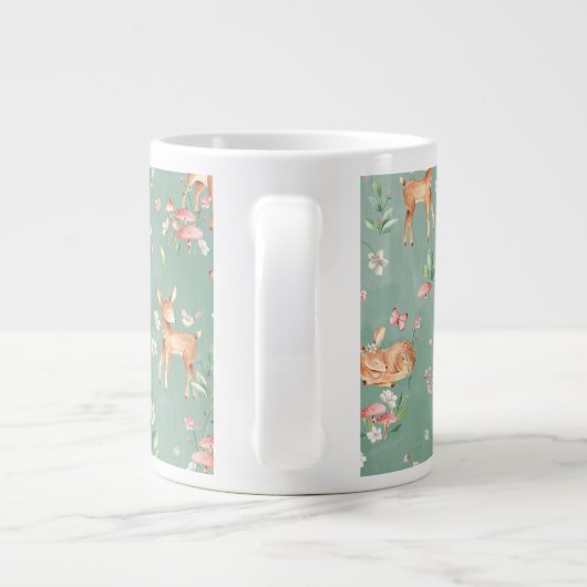 Grande Tasse Motif de cerfs à l'aquarelle (Dos)