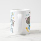 Grande Tasse Motif De Chats, Chats Mignons, Chatons, Votre Nom (Dos)
